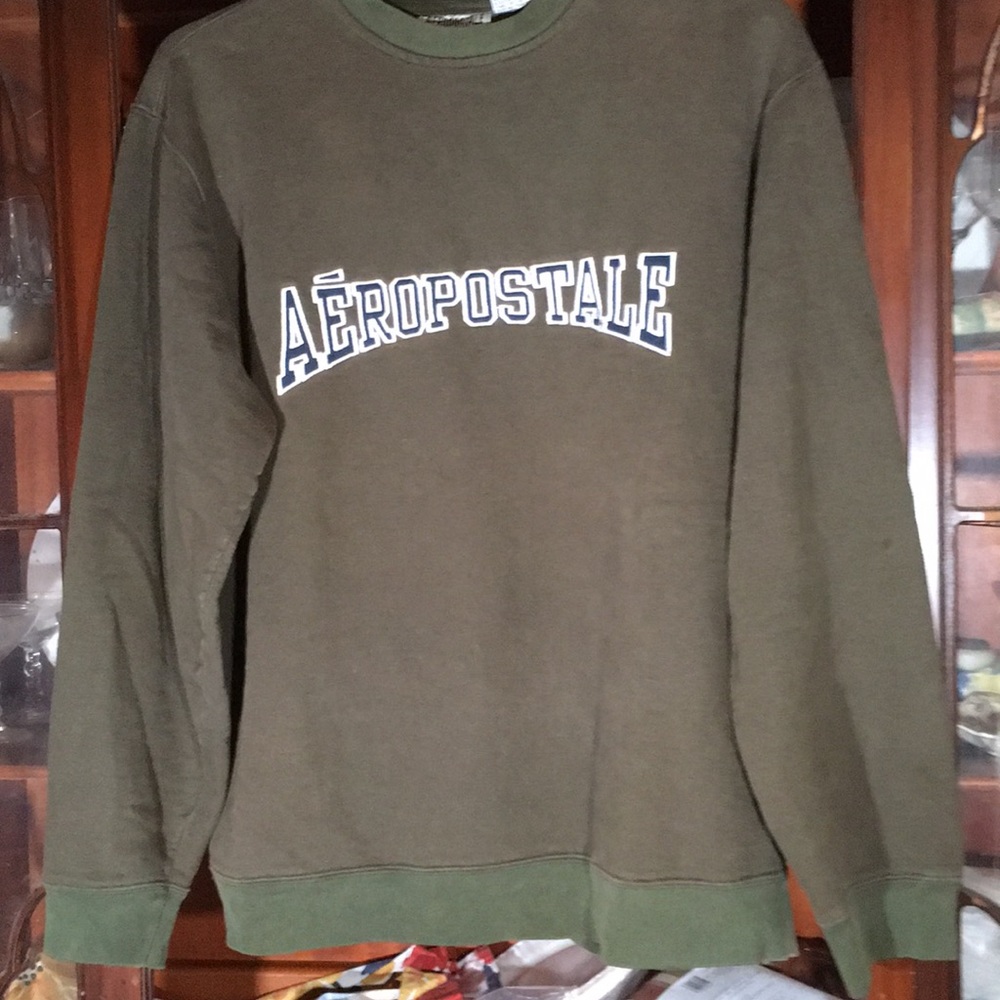Classic Men aeropostale sweatshirt deep avocado L